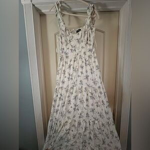 Free People Cream Spaghetti Strap Sundress Maxi